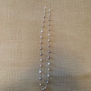 Silver and gray beaded necklace. NWOT